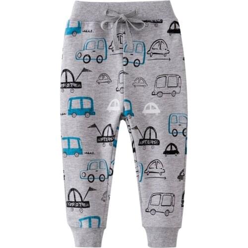 Funnygame New 2021 Cartoon Childrens Long Pants Cotton Cute Boys Girls Sweatpants for Autumn Spring Kids Trousers Pants