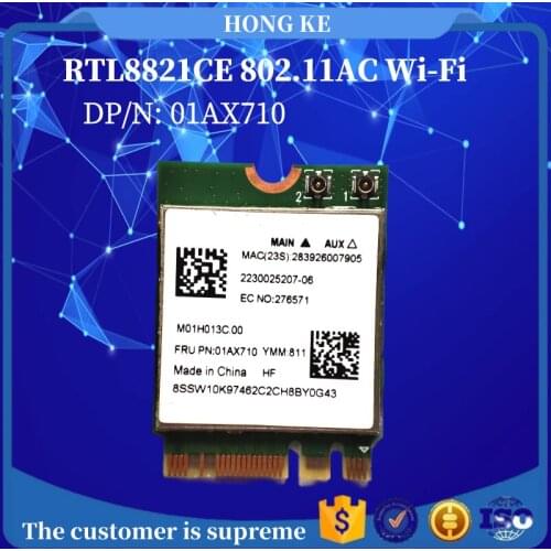 New original RTL8821CE 802.11AC 1X1 Wi-Fi+BT 4.2 Combo Adapter Card FRU 01AX710 wireless network card For laptop