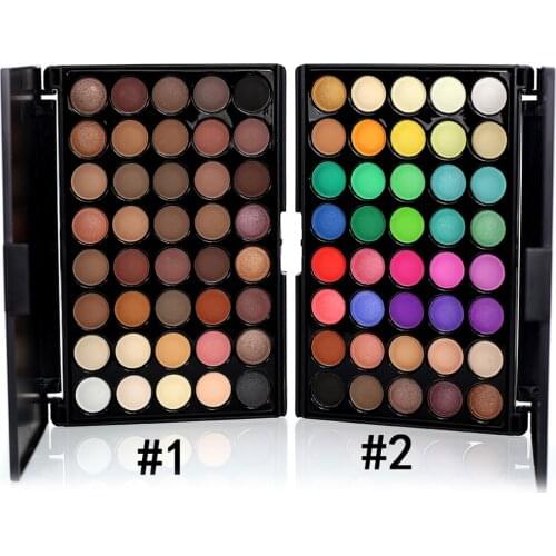 40 Color Matte Eyeshadow Palette Earth Colors Shimmer Glitter Earth Nude Eye Shadow Power Set Cosmetic Makeup Tools