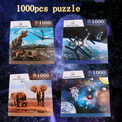 1000 pieces of jigsaw puzzle adult stress puzzle children parent-child time children gift space jigsaw puzzle dinosaur elephant