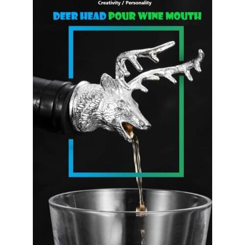 Personalized and creative deer head wine pouring device, a small tool for improving wine tasting style