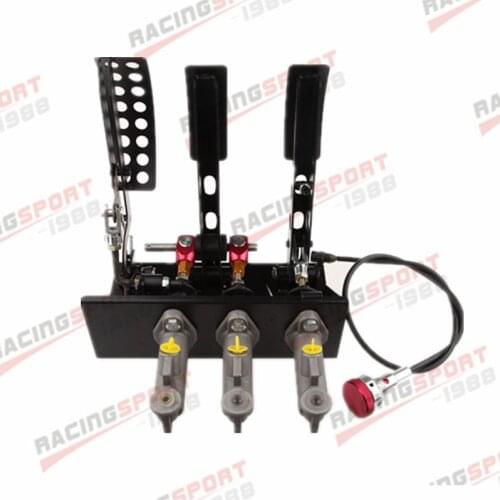 Adjustable Race Rally Hydraulic Clutch Brake Bias Pedal Box Assembly