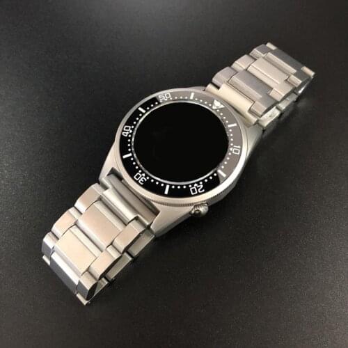 20 22mm Stainless Steel Watchband Watch Strap Fold Buckle Clasp Wrist Belt Bracelet Silver For Seiko Watch Accessories