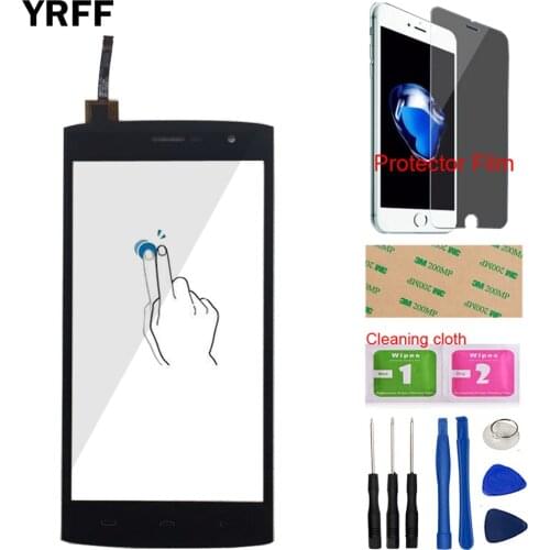 YRFF Phone Touch Screen For BQ BQS 5502 BQS5502 BQS-5502 Touch Screen Digitizer Panel Sensor Front Glass Touchscreen Tools Tape