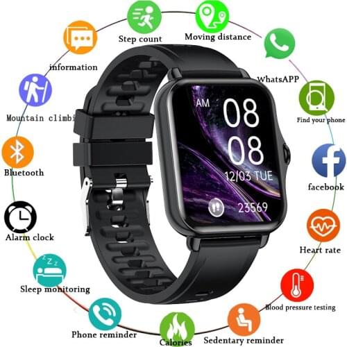LIGE Smart Watch IP67 Waterproof Mens Fitness Tracking Electronic Sports Watch Pedometer for Android IOS Smartwatch Smart Clock