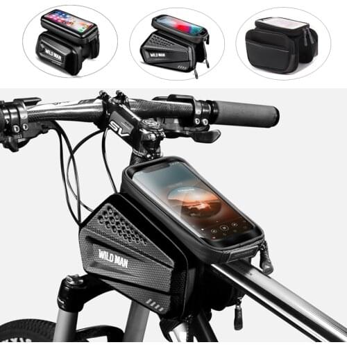Bicycle Bags Bicycle Front Touch Screen Phone Bag Mountain Bike Top Tube Bag Cycling Pannier Bag For Bicycle
