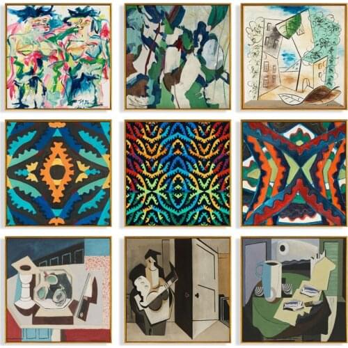 Vintage Scandinavia Abstract Figure Love Canvas Painting Nordic Wall Art Pictures Gallery Poster and Print Living Room Home Deco