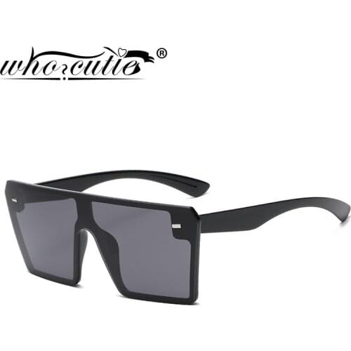 Vintage Oversized Square Sunglasses Women Brand Design Rimless Frame Mirror Lens Flat Top Large Fashion Sun Glasses Shades S148B