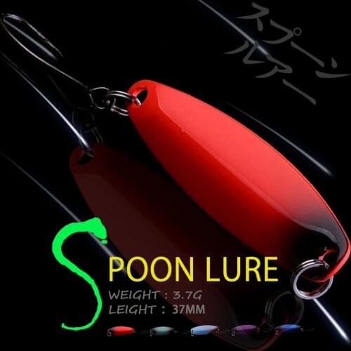 WALK FISH 1PCS Copper Spoon Bait 3.7g 37mm Metal Fishing Lure Trout Fishing Wobbler Spoon Lure Perch Pike Pesca Fish Tackle