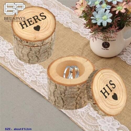 1set 2pcs DIY handmade Wood handicraft wedding MRS MR HERS HIS original wooden lettering box ring box gift wedding decoration