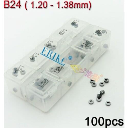100pcs B24 1.12-1.30mm Common Rail Adjustment Shims B24 Auto Diesel Injector Repair Calibration Gasket Kit For Denso
