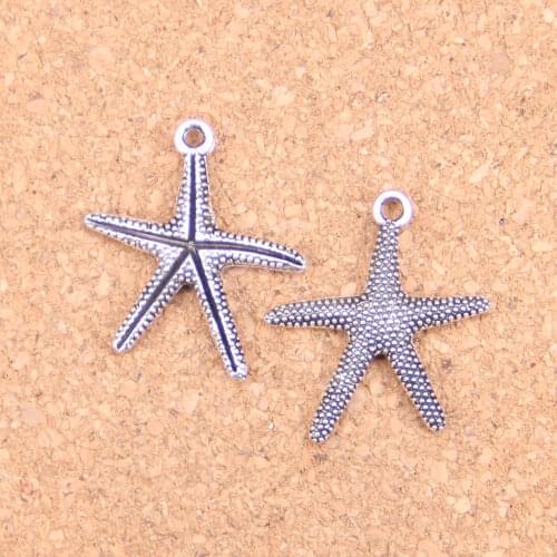 16pcs Charms starfish 26x22mm Antique Pendants,Vintage Tibetan Silver Jewelry,DIY for bracelet necklace