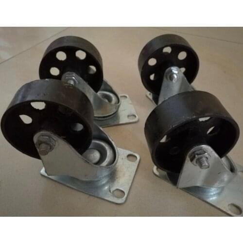 4Pieces/Lot 3.5 Inch Wheel D:8CM Total H:11.5CM Universal Casters Wheel Retro Style Iron America Industrial Casters