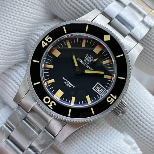SD1952T Automatic Self-Wind Mechanical Mens Watch Sapphire NH35 Movement Sapphire BGW9 Luminous Water Resistance Diver Watch