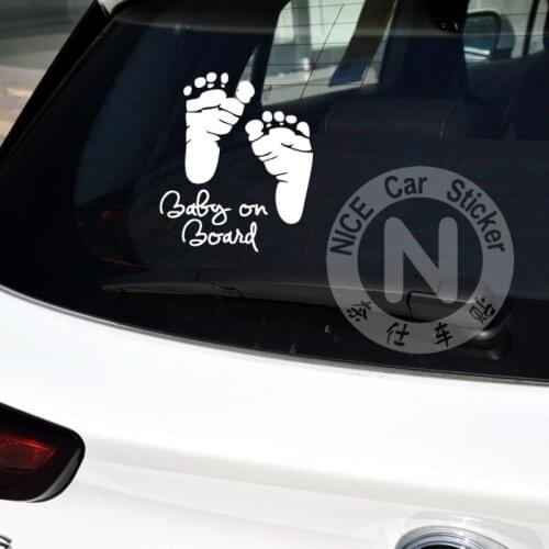 Car Stickers Baby In Car Baby On Board Lovely Creative Decals Waterproof Auto Tuning Styling Vinyls 16.5x14cm D10