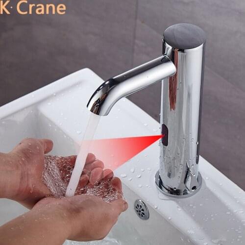 Touchless Chrome Faucet Bathroom Infrared Motion Sensor Tap Basin Sink Hot Cold Mixer Smart Grifo Automati Intelligent Torneiras