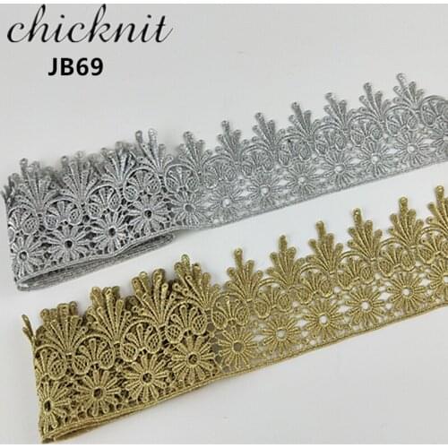 CHICKNIT wide70mm 2018 new fashion gold silver embroidery crown lace garment accessories JB69