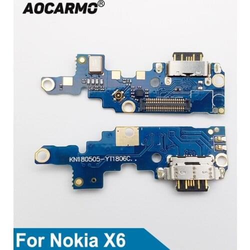 For Nokia X6 / 6.1 Plus TA-1099/1103 Type-C USB Charging Port Charger Dock Antenna Connector Mic Flex Cable Circuit Board