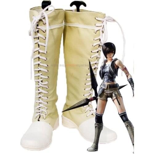 FF7 Yuffie Kisaragi Cosplay Boots Final Fantasy VII Yuffie Kisaragi Cosplay Shoes Long Boots Custom Made