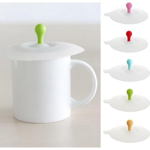 Silicone Leakproof Cup Lids Heat Resistant Reusable Cup Lid Cover Sealed Cover Kitchen Accessories Tea Cup Seal Cap Cup Lids