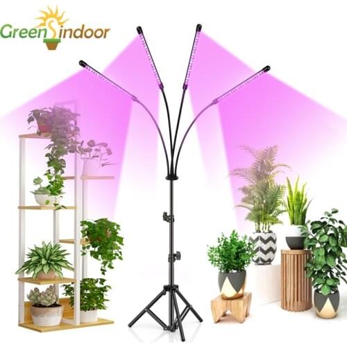 Indoor Phytolamp For Plants Grow Light With Tripod Stand Full Spectrum Phyto Lamp With Timer And Power Adapter Floor Plants Grow