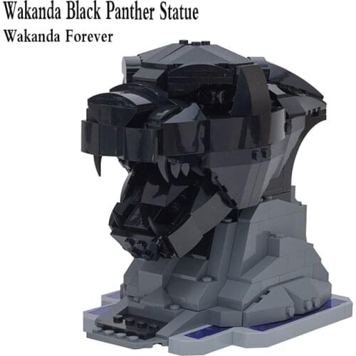 Film Creativity MOC Building Blocks Wakanda Black Panther Statu Assembly Model DIY Brick Sets Childrens Educational Toys Gifts