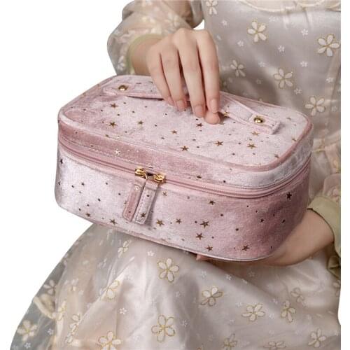 Cosmetic Bag Organizer for Make Up Large Capacity Star Patterns Makeup Bag Storage Case Travel Portable for Toiletries Cosmetics