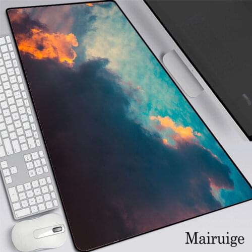 Mairuige 40*90cm Colored Clouds Gaming HD Print Computer Gamer Locking Edge Mousepad XXL Keyboard PC Mice Mats Pad for Csgo