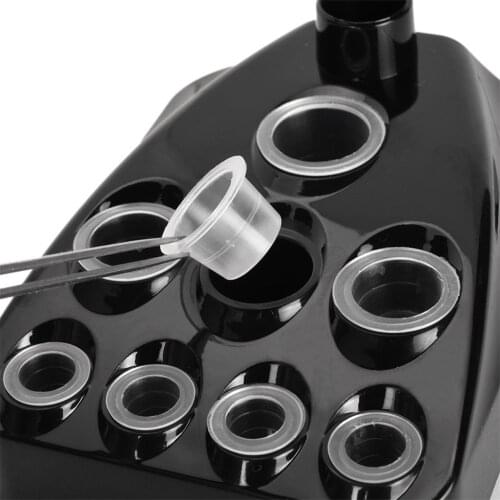 Rubber Bands Needles Grommets Ink Cups 9 Holes Stand Rack Set