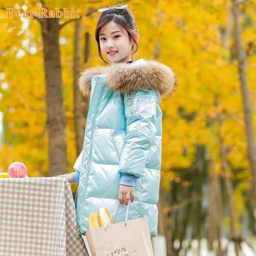 NEW 2021 Children warm Winter Down Jackets for Girl clothes Boy Clothing kids Hooded Thicken Long coat waterproof Parka 3-16 Yrs