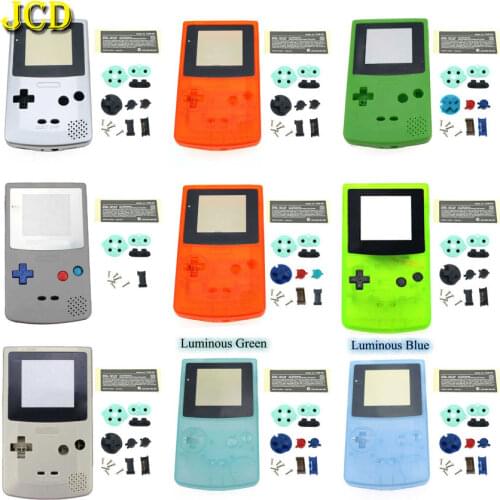 JCD 1set Shell Case For Gameboy Color Light Classic Game Console Housing Shell For GBC Front Back cover with Button