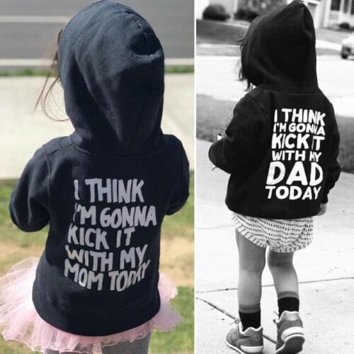 Casual Toddler Kids Baby Boy Girl Autumn Hoodie Hooded Tops Sweatshirt Outwear Pop
