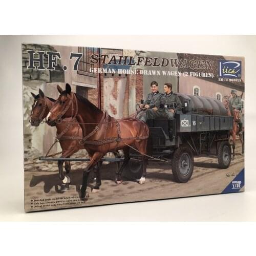Riich Models RV35043 1/35 HF.7 Stahlfeldwagen German Horse Drawn Wagen w/Figure Model Kit