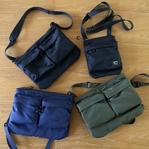 Japanese Color Shoulder Bag For Man Casual Handbag Zipper Bag Fashion Simple Storage Bag Unisex Couple Street Style backpack