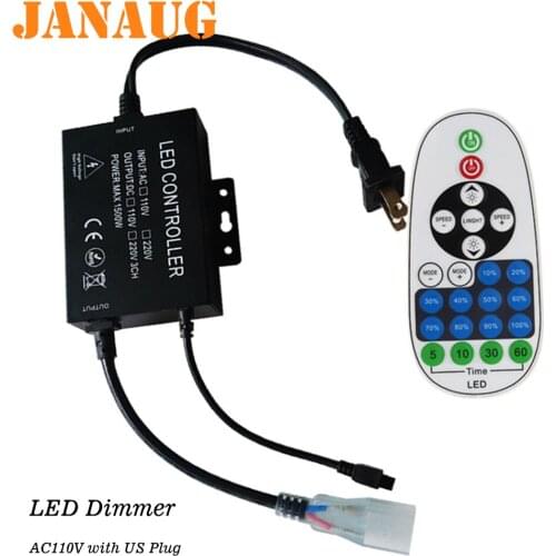 LED Dimmer switch 220V EU LED Dimmer Controller for AC110V-220V Single Color Dimmable LED Strip Lighting Lamp
