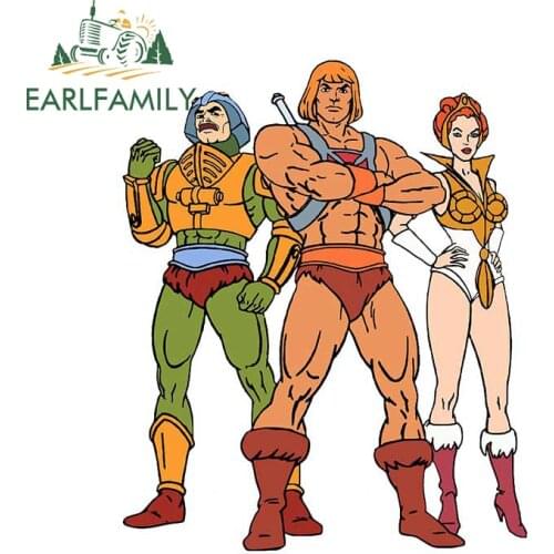 EARLFAMILY 13cm x 10.7cm for He Man Masters Of The Universe Car Stickers and Decals Camper Waterproof RV Vinyl Car Accessoires