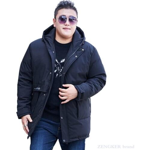 Winter thickened warm down jacket mens extra large 10x hooded loose and fat plus extra size coat 150kg fat man