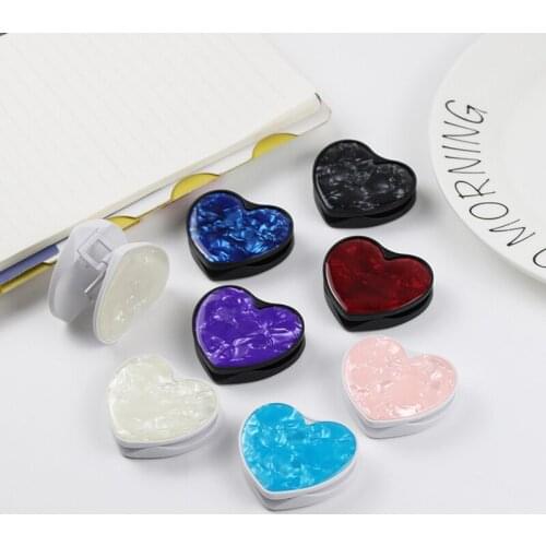 10pcs heart Seashells texture epoxy Pattern Folding Mobile Phone Stand Lazy Desktop Stand Mobile Phone grip