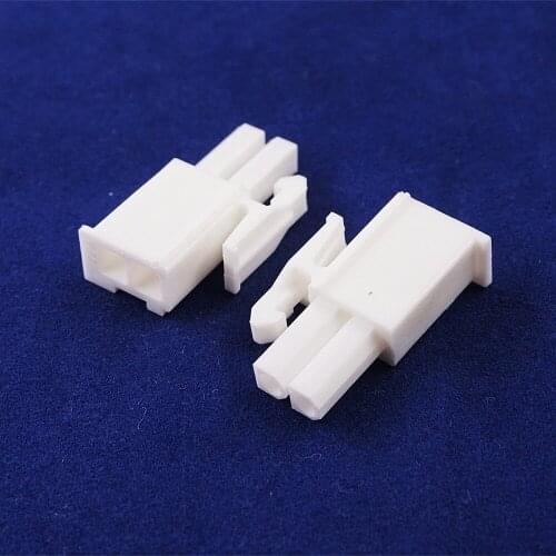 100pcs Plug Housing 2x1 Position 2 Pin Connector 4.14 mm 0.163" One Row Mini Universal Mate-N-Lok Rectangular 172336-1 600V