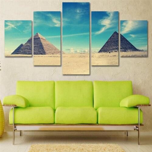 2017 High Quality Egyptian Pyramids Canvas Arts Painting HD Wall Home Decor For Living Room Unframed Modular Arts