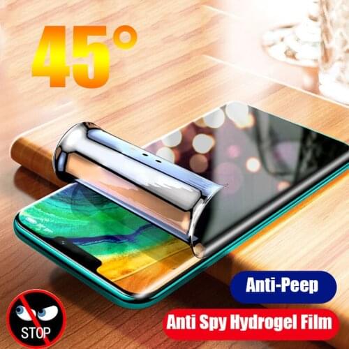 21D Curved Anti Spy Hydrogel Film For Huawei P40 P30 P20 Pro Privacy Anti-Peep Screen Protector on Huawei Mate 20 30 Pro Nova 5T