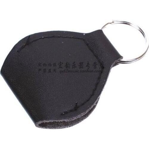 50 pcs/lot PU Leather Guitar Pick-Bag Picks Holder Guitarra Plectrum Case with Keychain 3 colours available Free Shipping