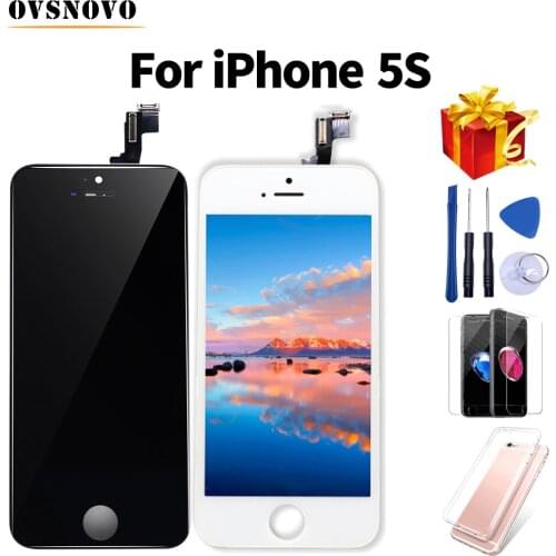 AAA Grade LCD ecran For iPhone 5s Display Touch Screen Digitizer Replacment Assembly Repair Parts+Tempered Glass&Tools+TPU Cover