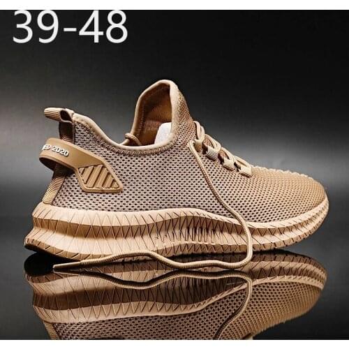Men Casual Shoes New Mesh Breathable Solid Color Lace Up Male Running Non Slip Lightweight Sports Wild Sneakers Tenis Masculino