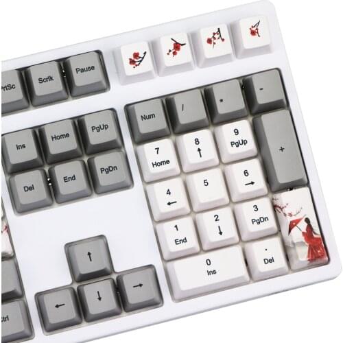 Dye Subbed PBT Keycap 121 Keys OEM Profile Keycaps For Cherry MX Switches gh60 poker TKL 87/96/108 keyboard 1.75 Shift Keys