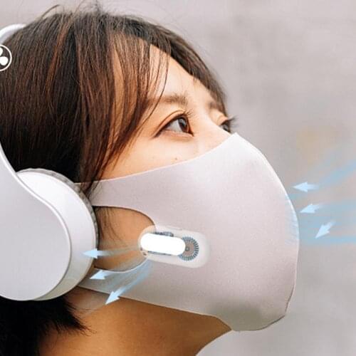 Mini Mask Fan Face Mask Clip-On Air Filter USB Rechargeable Light Weight Outdoor Sports Cooling Wearable Facial Mask Fans