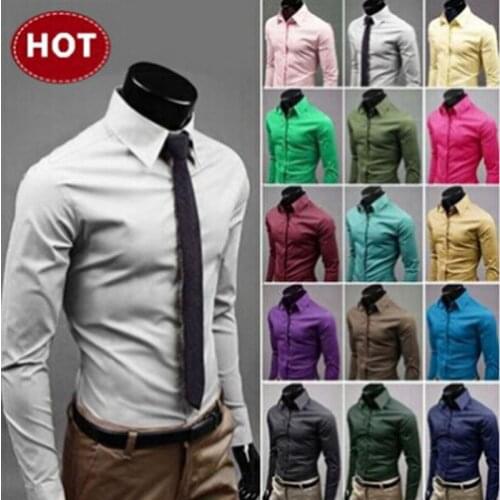 Men shirts Mens dress shirts business long sleeve collar shirt Slim fashion blouse for men xxxxxl plus size