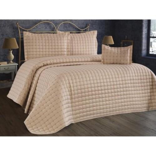 Double Quilted Bed Cover Set Coverlet Set 4 PCS Pillowcases Decorative Pillowcase Bed Lining Mattress Cover Bedspread-Star