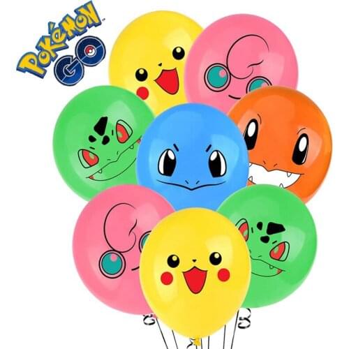 5pcs 10pcs 20pcs Pokemon Pikachu Balloon Anime Cartoon Party Decoration Balloon Set Baby Birthday Party Combo Balloon Gift