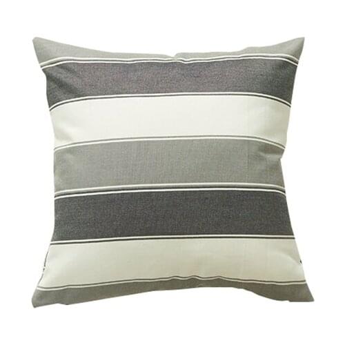 Neutral industrial wind plaid cushion covers 45x45cm no inner polyester coussin square gray striped sofa pillow covers X205